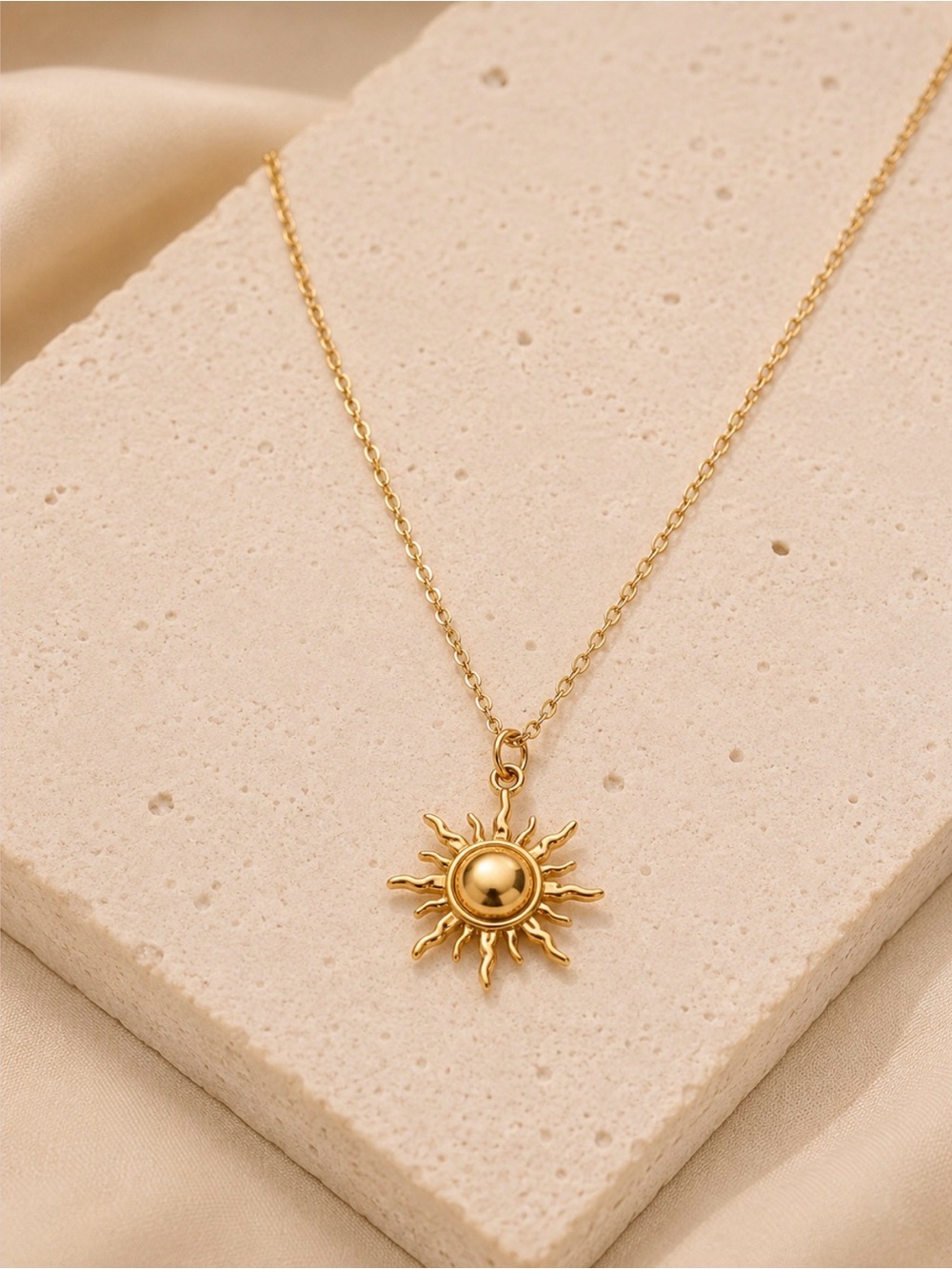 Elan Gold Sunburst Pendant Necklace - Women Jewelry